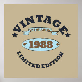 Personalisiertes Vintages Geburtstagsgeschenk Poster