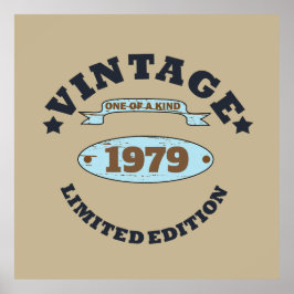 Personalisiertes Vintages Geburtstagsgeschenk Poster