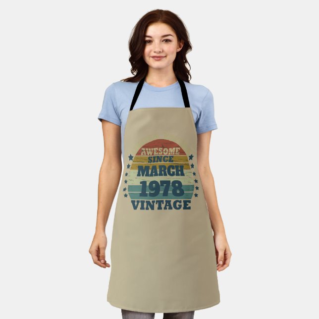 Personalisiertes Vintages Geburtstagsgeschenk Schürze (Getragen)