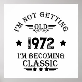 Personalisiertes Vintages Geburtstagsgeschenk schw Poster