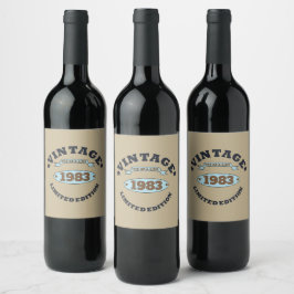 Personalisiertes Vintages Geburtstagsgeschenk Weinetikett