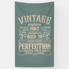Personalisiertes Vintages Geburtstagskennzeichen Banner