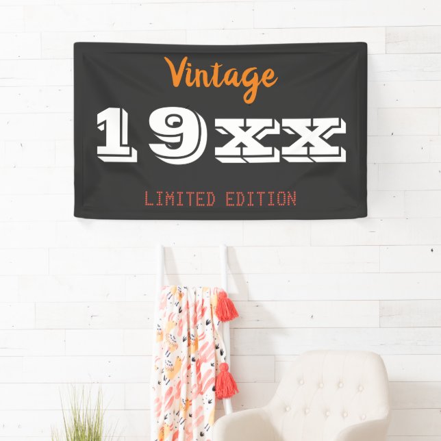 Personalisiertes Vintages Geschenk für 19XX Limite Banner (Insitu)
