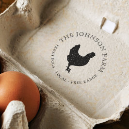 Personalisiertes Vintages Hühnereier Permastempel