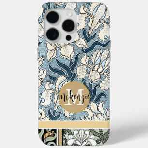 Personalisiertes Vintages Iris Pattern-iPhone iPhone 15 Pro Max Hülle