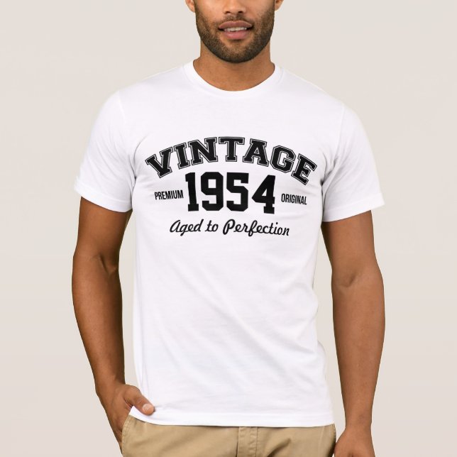Personalisiertes Vintages Jahr Premium Original T-Shirt (Vorderseite)