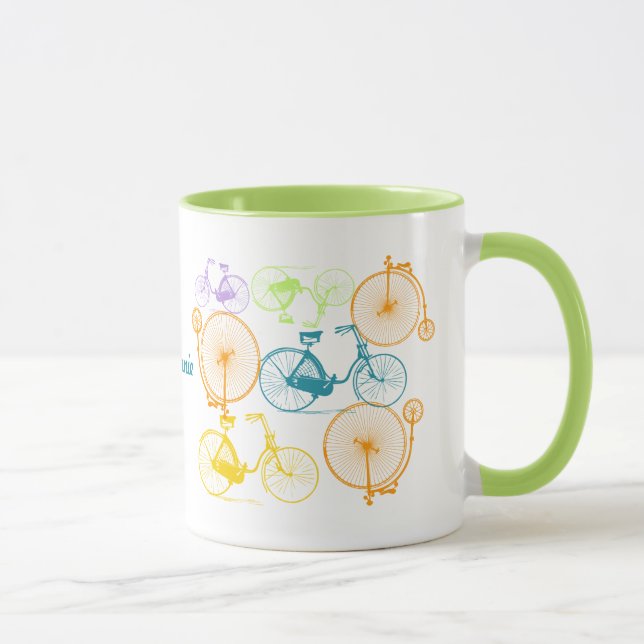 Personalisiertes Vintages Neonmuster Tasse (Rechts)