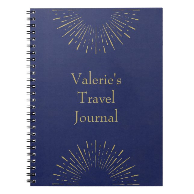 Personalisiertes Vintages Reisejournal Notizblock (Vorderseite)