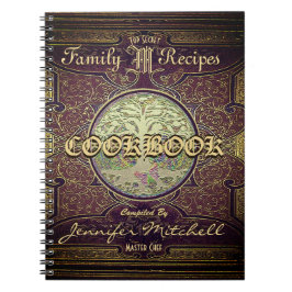 Personalisiertes Vintages Rezept Kochbuch Notizblock
