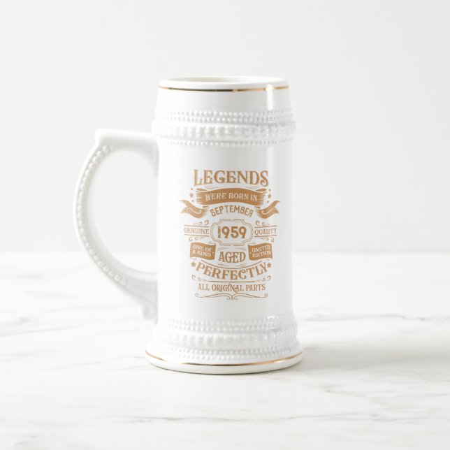 Personalisiertes Vintages Whiskey-Party zum 65. Ge Bierglas (Links)