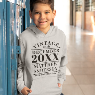 Personalisiertes Vintages Zeitalter bis Perfektion Hoodie