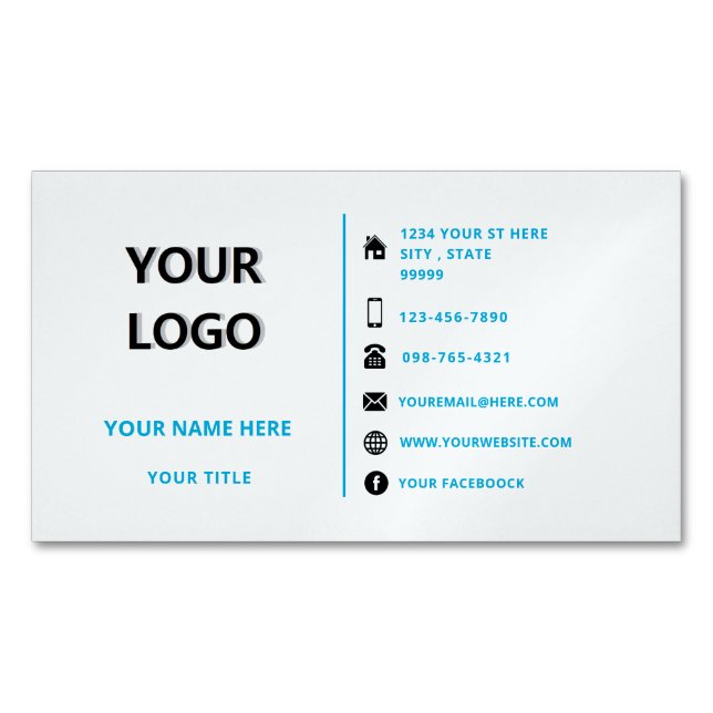Personalisiertes Visitenkarten-Magazin mit Logo Magnetische Visitenkarte (Vorderseite)