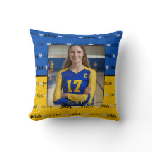 Personalisiertes Volleyball Blau und Gelb Senior