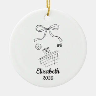 Personalisiertes Volleyball-Ornament Jugend-Volley Keramik Ornament