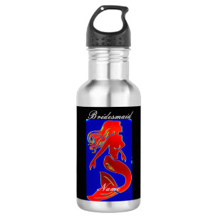 personalisiertes, von der Braut isoliertes Meerjun Edelstahlflasche