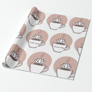 Personalisiertes Wake Up Zen Kaffee-Verpackungspap Geschenkpapier
