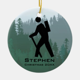 Personalisiertes Wandern Keramik Ornament