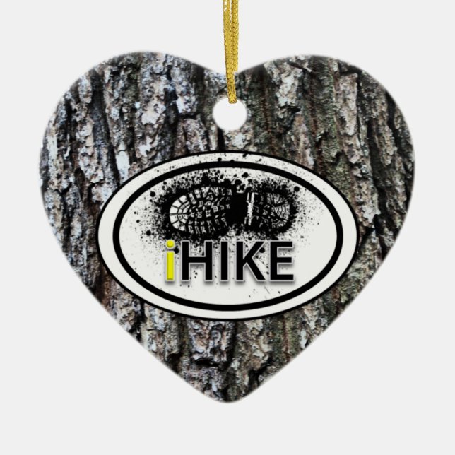 Personalisiertes Wandern "WIKE" Herzlich Willkomme Keramik Ornament (Vorne)