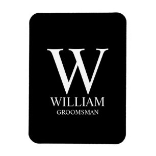 Personalisiertes Wappen und Name der Trauzeugen Magnet