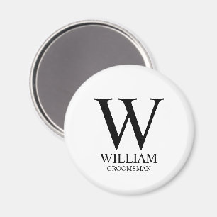 Personalisiertes Wappen und Name der Trauzeugen Magnet