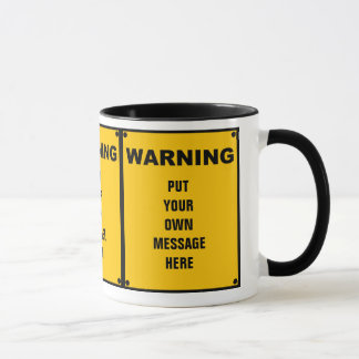 Personalisiertes Warnzeichen Tasse