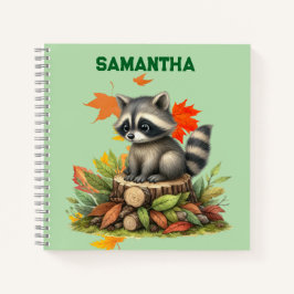 Personalisiertes Waschbär-Notizbuch Notizbuch