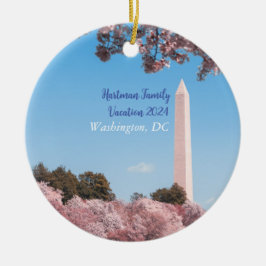 Personalisiertes Washington Monument Vacation Orna Keramik Ornament
