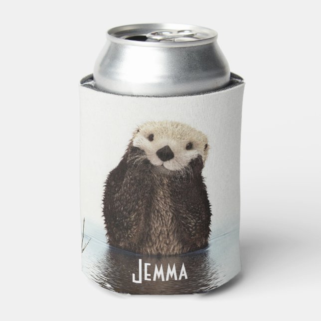 Personalisiertes Wasser zeichnend Otter Dosenkühler (Kanne Vorderseite)
