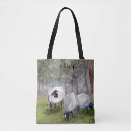 Personalisiertes Wasserfarbenschaf Tasche