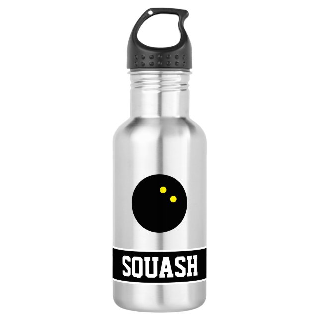 Personalisiertes Wasserflaschengeschenk für Squash Edelstahlflasche (Vorderseite)