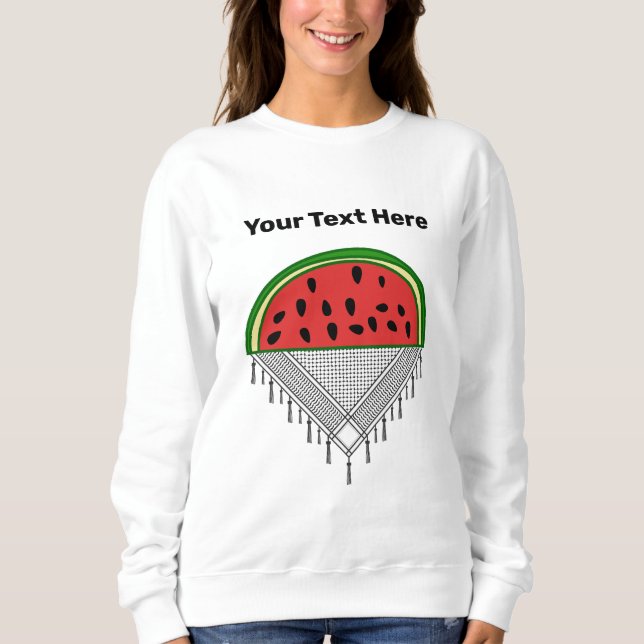 Personalisiertes Wassermelon & Palästina T - Shirt (Vorderseite)