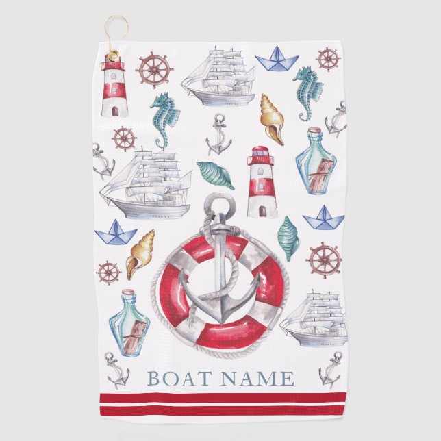 Personalisiertes Wassersportzentrum Golfhandtuch (Vorderseite)