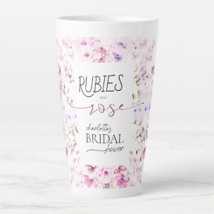 Personalisiertes Watercolor Ruby Rose Brautparty Milchtasse