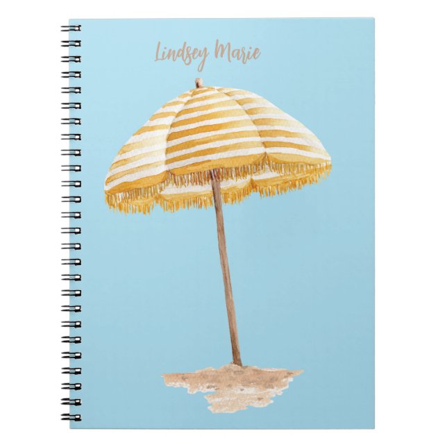 Personalisiertes Watercolor Umbrett Notebook Notizblock (Vorderseite)