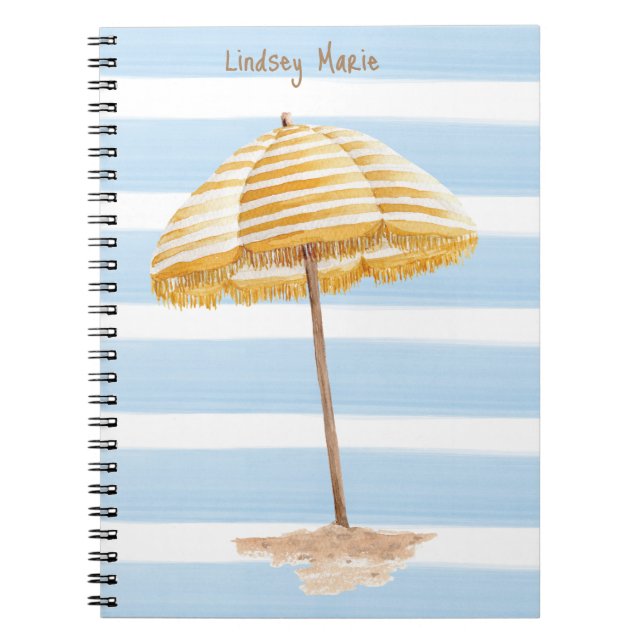 Personalisiertes Watercolor Umbrett Notebook Notizblock (Vorderseite)