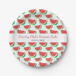 Personalisiertes Watermelon Muster Sommerplatte Pa Pappteller