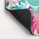 Personalisiertes Weibchenfarbenes Blumenmuster Mousepad (Ecke)