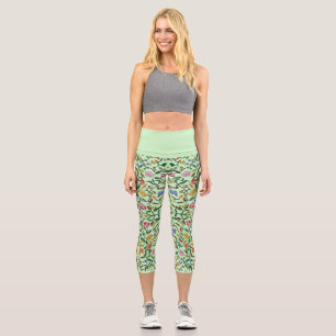 Personalisiertes, weiches, kompliziertes Blumenmus Capri Leggings
