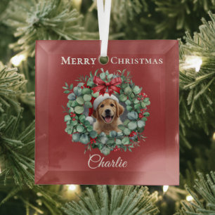 Personalisiertes Weihnachten für Haustiere mit Kra Ornament Aus Glas