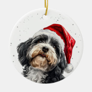 Personalisiertes Weihnachten Havanese Hund Keramik Ornament