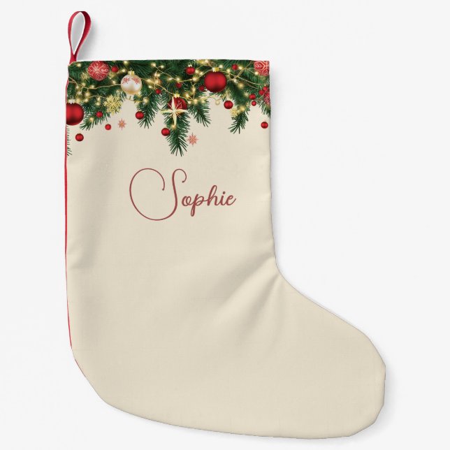 Personalisiertes Weihnachten Kleiner Weihnachtsstrumpf (Vorderseite)