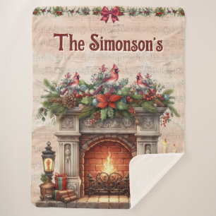Personalisiertes Weihnachten Sherpadecke