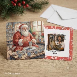 Personalisiertes Weihnachten Vintage-Töpferei-Sant