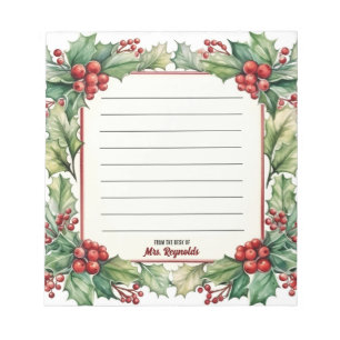 Personalisiertes Weihnachten von Schreibtisch von  Notizblock