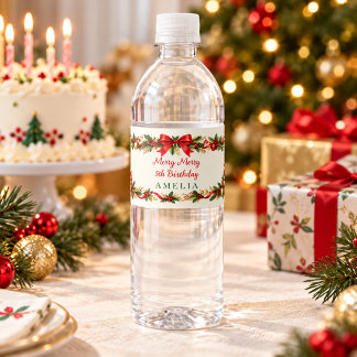 Personalisiertes Weihnachts-Geburtstags-Wasserflas