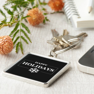 Personalisiertes Weihnachts-Happy Holiday Custom G Schlüsselanhänger
