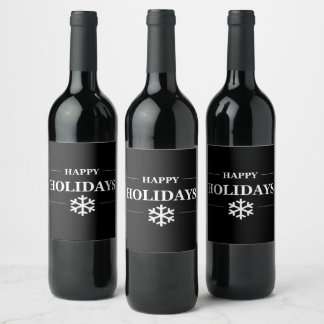 Personalisiertes Weihnachts-Happy Holiday Custom G Weinetikett
