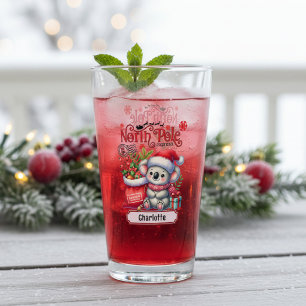 Personalisiertes Weihnachts-Koala-Namensgeschenk Glas
