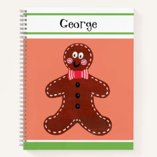 Personalisiertes Weihnachts-Lebkuchenbuch Notizbuch