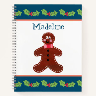 Personalisiertes Weihnachts-Lebkuchenbuch Notizbuch